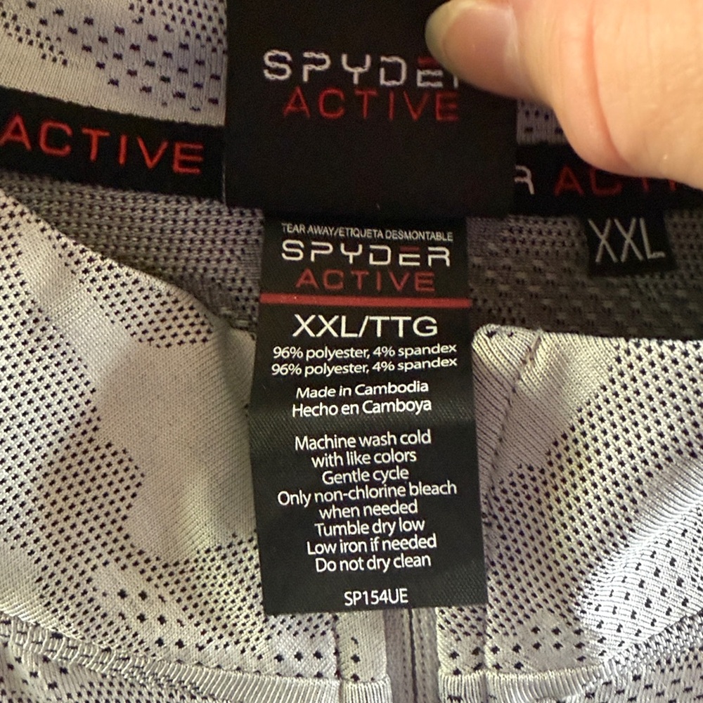 Spyder Active Gray Camo Quarter Zip Top Ladies XXL/TTG EUC - Picture 3 of 5